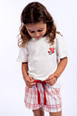 PIJAMA CURTO INFANTIL XADREZ MENINA - ABRAÇO DE URSO PIJAMA CURTO INFANTIL XADREZ MENINA - ABRAÇO DE URSO