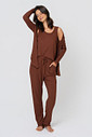 PIJAMA FEMININO LONGO 3 PEÇAS CANELADO Detalhe 2