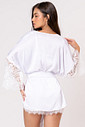 PIJAMA KIMONO BRANCO COM RENDA TOQUE DE SEDA - ETERNO FEMININO PIJAMA KIMONO BRANCO COM RENDA TOQUE DE SEDA - ETERNO FEMININO