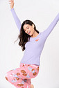 PIJAMA LONGO RIBANA E CALÇA ACETINADA - COOKIES PIJAMA LONGO RIBANA E CALÇA ACETINADA - COOKIES