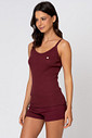 SHORT DOLL EM RIBANA DE ALGODÃO - CLÁSSICO ACETINADO BOLD WINE LADO