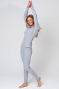 PIJAMA LONGO CANELADO MESCLA LUVA - COMFY LADO