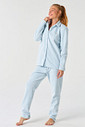 PIJAMA LONGO DE BOTÕES FEMININO - CLÁSSICOS SOFT SKY PIJAMA LONGO DE BOTÕES FEMININO - CLÁSSICOS SOFT SKY