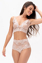 CALCINHA DE RENDA CINTURA ALTA - LINGERIE MOCHA MOUSSE