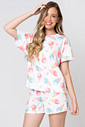 PIJAMA CURTO FEMININO COM ESTAMPA DE SORVETE PIJAMA CURTO FEMININO COM ESTAMPA DE SORVETE