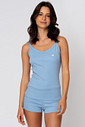 SHORT DOLL FEMININO EM RIBANA - CLÁSSICO CANELADO BLUE HORIZON FRENTE