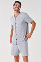 KIT PIJAMA AMERICANO CURTO E PANTUFA PIJAMA FRENTE