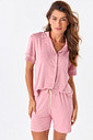 PIJAMA AMERICANO CURTO - CLÁSSICOS DE VISCOSE ROSÊ