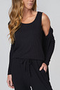 PIJAMA FEMININO LONGO 3 PEÇAS CANELADO Detalhe