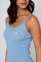 SHORT DOLL FEMININO EM RIBANA - CLÁSSICO CANELADO BLUE HORIZON DETALHES