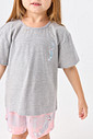 PIJAMA CURTO ALGODÃO E SHORT ACETINADO INFANTIL - PERNALONGA CLUB PIJAMA CURTO ALGODÃO E SHORT ACETINADO INFANTIL - PERNALONGA CLUB