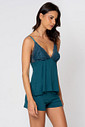 SHORT DOLL EM VISCOSE E RENDA - CLÁSSICO VISCOSE GREEN LUCK LADO