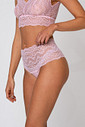 CALCINHA CINTURA ALTA EM RENDA - LINGERIE PINK GLOSS