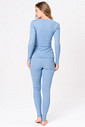 PIJAMA LONGO DE RIBANA - CLÁSSICOS CANELADOS AZUL NEVADO PIJAMA LONGO DE RIBANA - CLÁSSICOS CANELADOS AZUL NEVADO