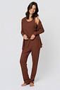 PIJAMA FEMININO LONGO 3 PEÇAS CANELADO Frente