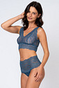 CALCINHA EM RENDA CILTURA ALTA - LINGERIE GREEN LUCK LADO