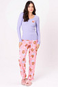 PIJAMA LONGO RIBANA E CALÇA ACETINADA - COOKIES PIJAMA LONGO RIBANA E CALÇA ACETINADA - COOKIES