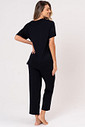 PIJAMA LONGO FEMININO MANGA CURTA E CALÇA - CLÁSSICO VISCOSE BLACK PIJAMA LONGO FEMININO MANGA CURTA E CALÇA - CLÁSSICO VISCOSE BLACK