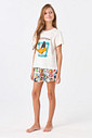 PIJAMA CURTO ALGODÃO E SHORT ACETINADO JUVENIL - LOONEY TUNES SHOW PIJAMA CURTO ALGODÃO E SHORT ACETINADO JUVENIL - LOONEY TUNES SHOW