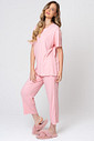PIJAMA MANGA CURTA FEMININO EM RIBANA DE VISCOSE - CLÁSSICO VISCOSE PINK GLOSS