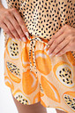 SHORT DOLL ACETINADO MARACUJÁ - FRUTA PRINT