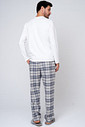 KIT PIJAMA LONGO SNOOPY XADREZ E PANTUFA PIJAMA COSTAS