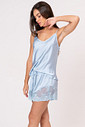 SHORT DOLL COM RENDA ACETINADO - CLÁSSICOS ACETINADOS LIGHT BLUE SHORT DOLL COM RENDA ACETINADO - CLÁSSICOS ACETINADOS LIGHT BLUE