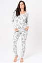 PIJAMA LONGO EM RIBANA COM ESTAMPA DINOCÓRNIO PIJAMA LONGO EM RIBANA COM ESTAMPA DINOCÓRNIO