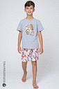 PIJAMA JUVENIL MENINO CURTO ALGODÃO - NATAL PERNALONGA