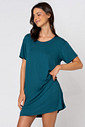 CAMISOLA EM VISCOSE MANGA CURTA - CLÁSSICO VISCOSE GREEN LUCK LADO