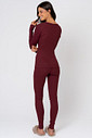 PIJAMA EM RIBANA LONGO - CLÁSSICO CANELADO BOLD WINE COSTAS