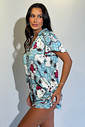 PIJAMA CURTO AMERICANO COM BABADOS - SNOOPY LOVERS PIJAMA CURTO AMERICANO COM BABADOS - SNOOPY LOVERS