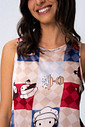 PIJAMA CURTO ACETINADO ALÇA LARGA E SHORT ACTIVE - FRIENDS DETALHE 3