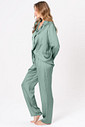 PIJAMA AMERICANO ACETINADO LONGO - CLÁSSICOS ACETINADOS VERDE JADE