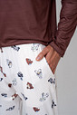 KIT PIJAMA LONGO URSOS SEM CURSO E ROBE DE SOFT PRETO DETALHE PIJAMA