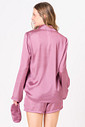 PIJAMA AMERICANO ACETINADO CURTO - CLÁSSICOS ACETINADOS ROSA DIAMANTE