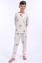 PIJAMA JUVENIL LONGO UNISSEX - SNOOPY LOVERS FRENTE MENINO