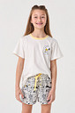 PIJAMA CURTO JUVENIL MENINA - SNOOPY P&B PIJAMA CURTO JUVENIL MENINA - SNOOPY P&B