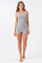SHORT DOLL DE ALÇA COM BOTÕES - CLÁSSICO VISCOSE MESCLA SHORT DOLL DE ALÇA COM BOTÕES - CLÁSSICO VISCOSE MESCLA