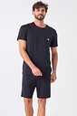 PIJAMA MASCULINO CURTO EM VISCOSE - CLÁSSICO VISCOSE BLACK PIJAMA MASCULINO CURTO EM VISCOSE - CLÁSSICO VISCOSE BLACK