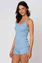 SHORT DOLL FEMININO EM RIBANA - CLÁSSICO CANELADO BLUE HORIZON LADO