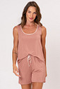 PIJAMA REGATA FEMININO - CLÁSSICOS DE VISCOSE MOCHA MOUSSE