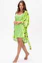 ROBE ACETINADO KIWI - FRUTA PRINT