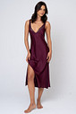 CAMISOLA MIDI TOQUE DE SEDA COM RENDA - CLÁSSICO ACETINADO BOLD WINE FRENTE 2