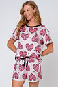 PIJAMA CURTO SKIN LIGHT CORAÇÕES PRINT - DOCE FELINA PIJAMA CURTO SKIN LIGHT CORAÇÕES PRINT - DOCE FELINA