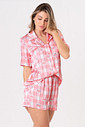 PIJAMA AMERICANO ACETINADO CURTO - PINKNIC