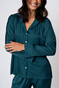 PIJAMA AMERICANO TOQUE DE SEDA FEMININO - CLÁSSICO ACETINADO GREEN LUCK DETALHES