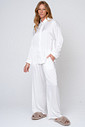 PIJAMA LONGO OVERSIZE OFF-WHITE FEMININO - YES, I DO
