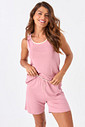 PIJAMA CURTO REGATA FEMININO - CLÁSSICOS DE VISCOSE ROSÊ PIJAMA CURTO REGATA FEMININO - CLÁSSICOS DE VISCOSE ROSÊ