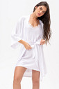 ROBE CURTO TOQUE DE SEDA  OFF-WHITE - ETERNO FEMININO